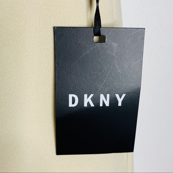 ☑️DKNY Womens Wheat Stretchy Wide Leg Trousers FLYP - Picture 8 of 15